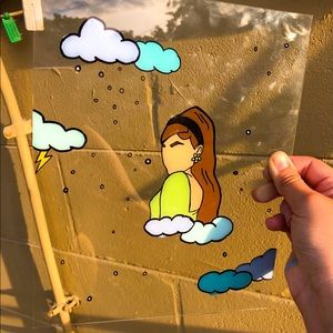 Ariana Grande Glass Art